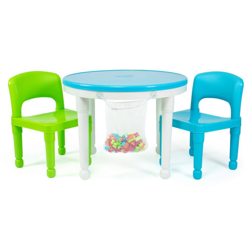 activity table set with two chairs