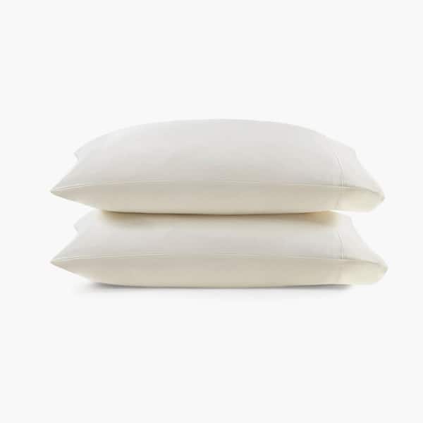 Luxury Egyptian 2-Piece Ivory Standard 500TC Cotton Pillowcases