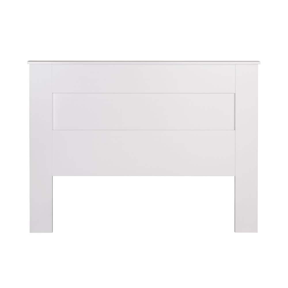 White Queen Wood Flat Panel Headboard with Storage