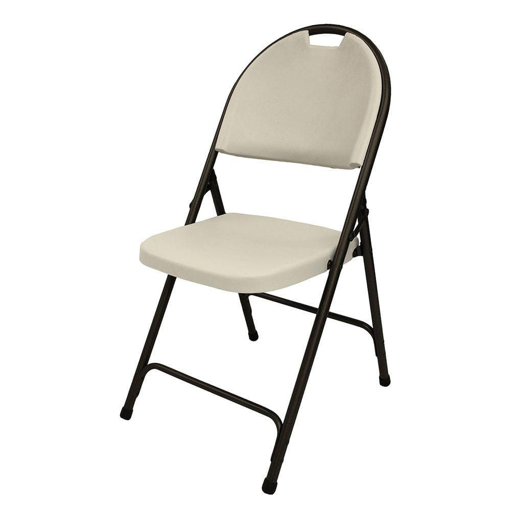 HDX Plastic Seat Folding Chair in Earth Tan 1742 - The Home Depot