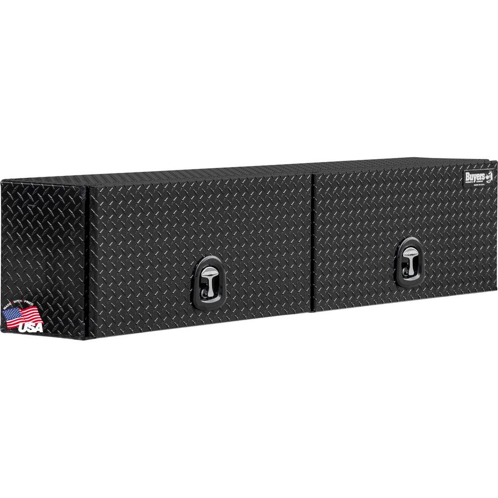 16 in. x 13 in. x 72 in. Matte Black Diamond Tread Aluminum Top Mount Truck Tool Box with Flip-Up Doors price history on PriceWatchPro