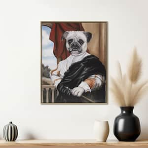 Captain's Guard Pug Dog Portrait by Carol Lew Framed Art Print 1.25 in. x 16.5 in.