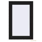 30 in. x 48 in. V-4500 Series Black FiniShield Vinyl Left-Handed Casement Window with Fiberglass Mesh Screen