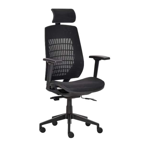 Vinsetto Black Mesh Ergonomic Office Chair High-Back Desk Chair with 3D ...