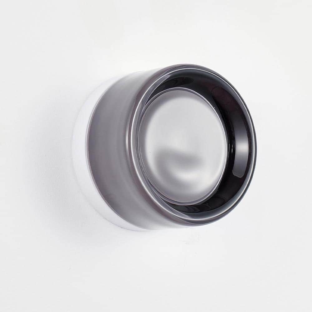 5.1 in. 1-Light Indoor/Outdoor LED Grey Round Glass Wall Sconce price history on PriceWatchPro