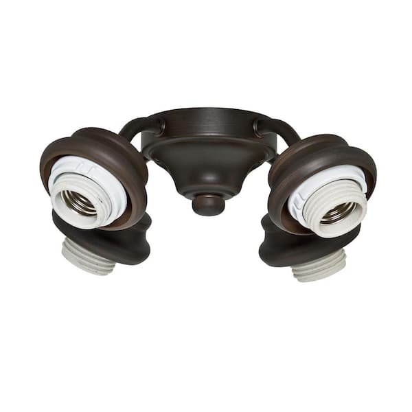 Casablanca 2.25 in. 4-Light Brushed Cocoa Bronze Ceiling Fan Arm Light Fitter
