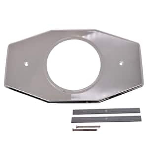 One-Hole Remodel Cover Plate for Moen and Delta Bathtub and Shower Valves, Polished Chrome
