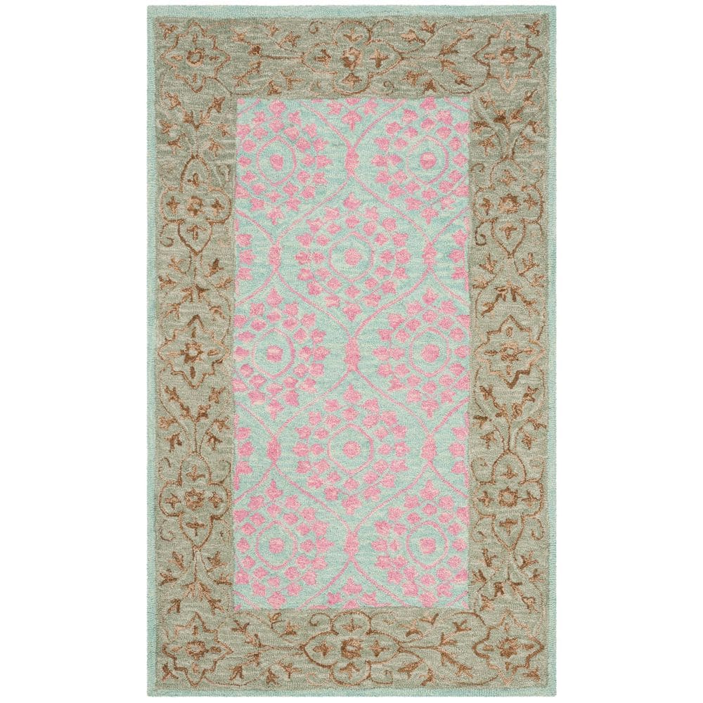 Suzani 2 ft. x 3 ft. Taupe/Pink Ornate Trellis Floral Area Rug price history on PriceWatchPro