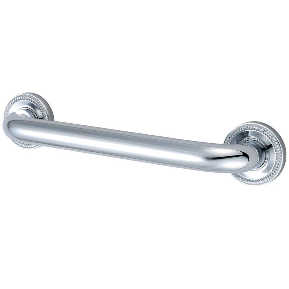 Kingston Brass Camelon 12 in. x 11/4 in. Grab Bar in Polished Chrome