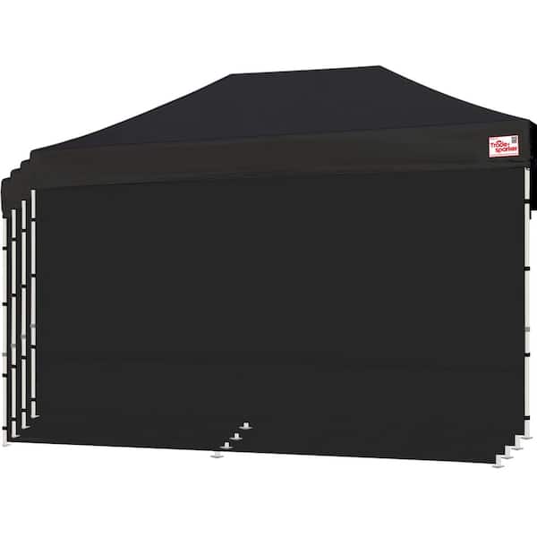 CAMPAL JAPAN - T Tradesparker Series 10 ft. x 20 ft. Black Pop-Up Canopy Tent