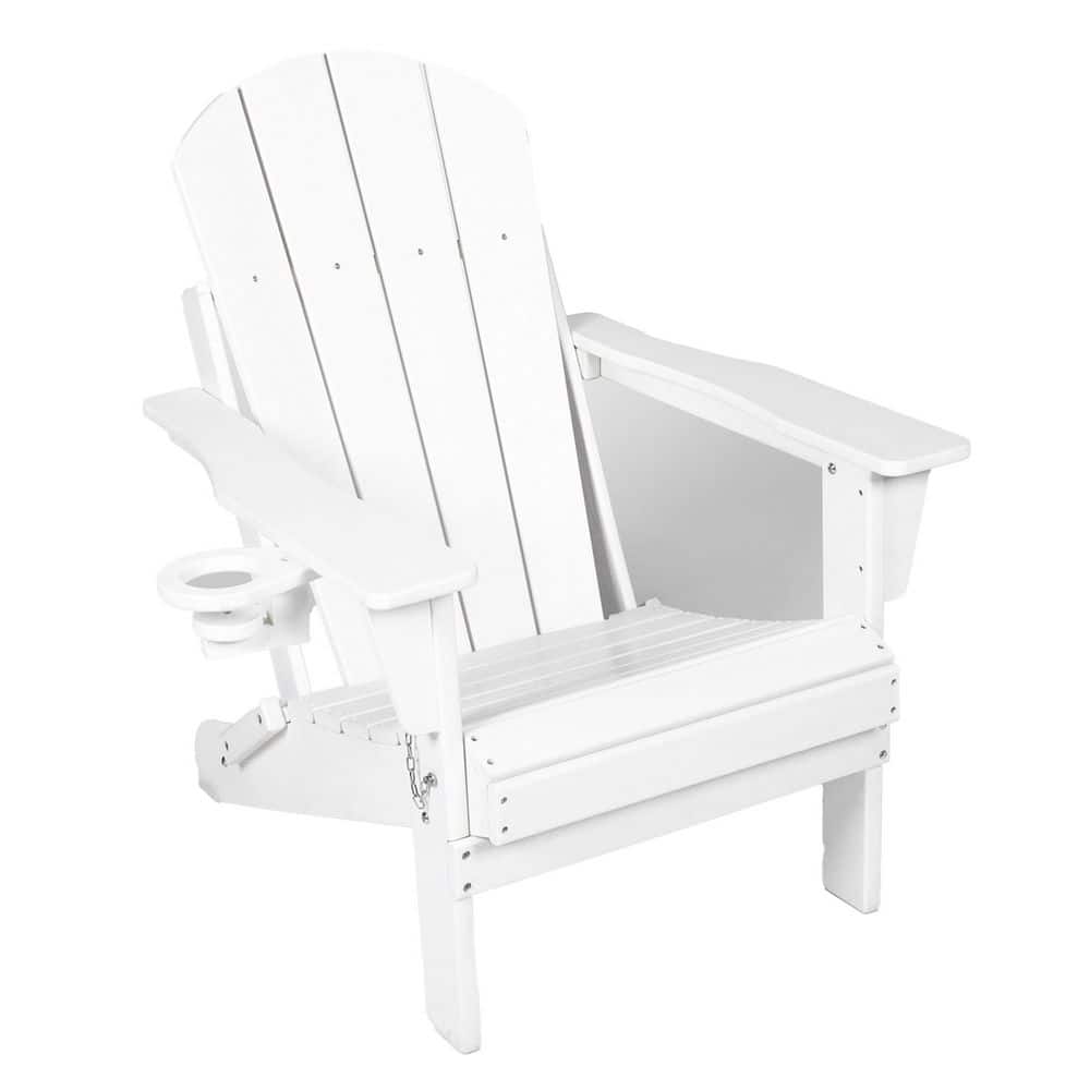 Folding Adirondack Outdoor Dining Chair in White with Side Table of 3 price history on PriceWatchPro