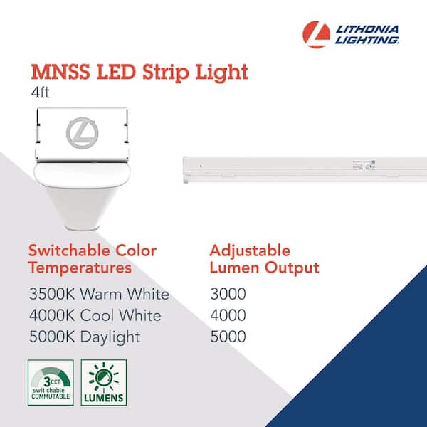Lithonia Lighting 2-ft 1-Light Neutral White LED Strip Light in the Strip  Lights department at