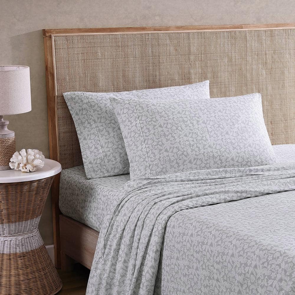 Koya Bay Gray King Cotton Percale Sheet Set