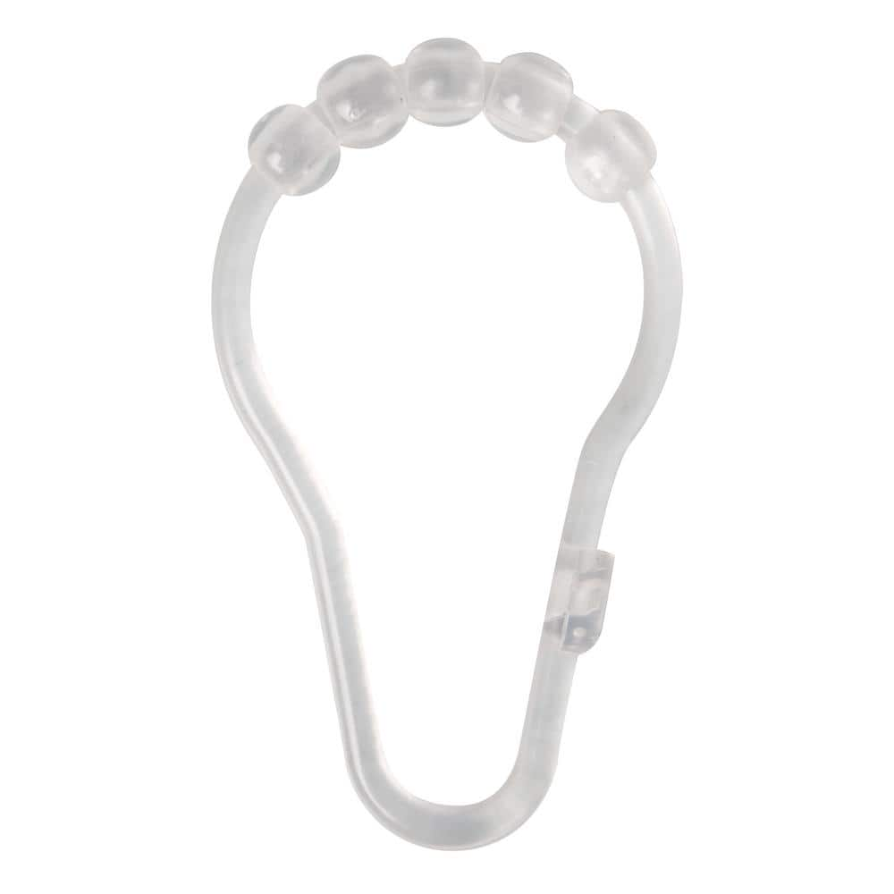 Glacier Bay Plastic Glide Shower Hooks In Clear 90092 Clr The Home Depot