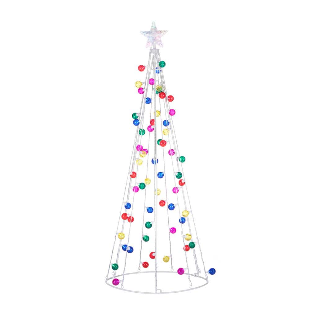 Home Accents Holiday 5 ft Multi Color 70Light LED Cone Tree TY0972013