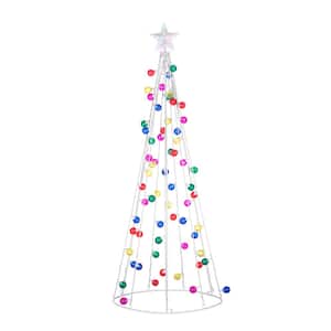 5 ft Multi Color 70-Light LED Cone Tree