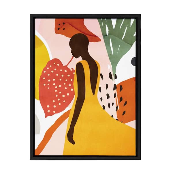 Kate and Laurel "Sylvie Jaune" by Alexander Ginzburg 1-Piece Framed Canvas People Art Print 24.00 in. x 18.00 in.