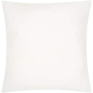 Jordan White Geometric Polyester 20 in. X 20 in. Throw Pillow