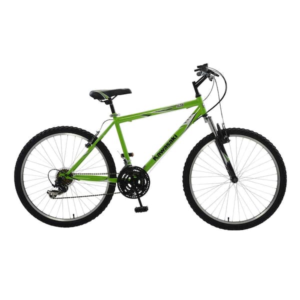 Kawasaki K26 Hardtail Mountain Bike, 26 in. Wheels, 18 in. Frame, Men's Bike in Green