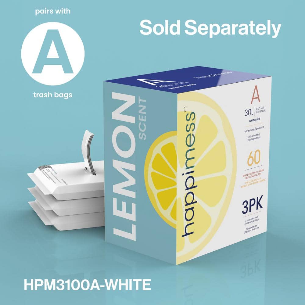 8-Gallon White Lemon Scented Drawstring Trash Can Liners (60-Count)