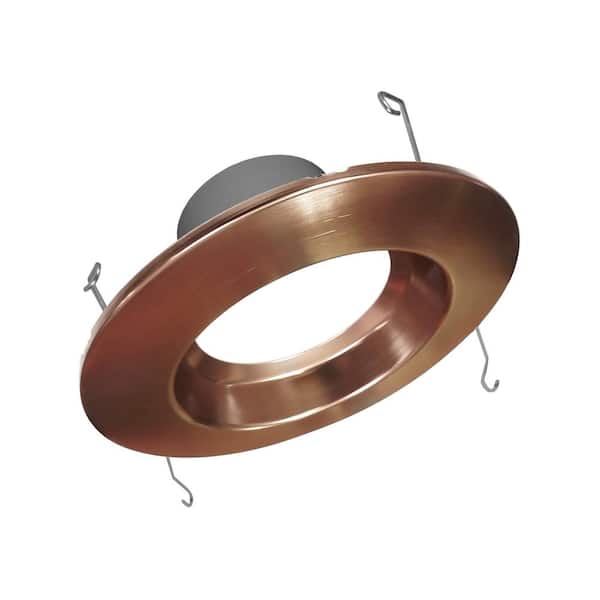 NICOR DCR56(v2) 6 in. 1200 Lumens Integrated LED Retrofit Aged Copper Recessed Trim Light, 5000K