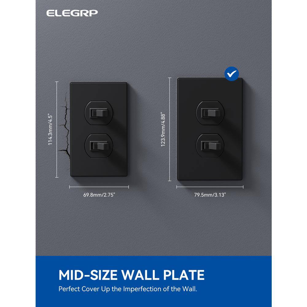 No Subject 2 - Gang Duplex Outlet Wall Plate (Set of 10)