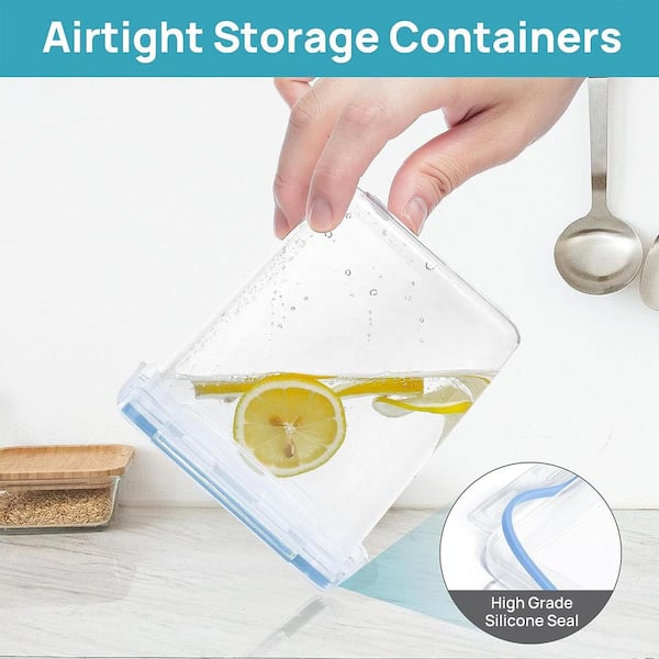 12pc Plastic Airtight Food Storage Containers Set with Lids 1.6L