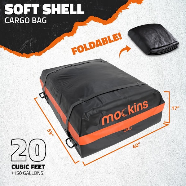 Mockins Waterproof Cargo Roof Bag with 20 cu. ft. of Dry Storage Space 44 in. x 34 in. x 18 in. MA 31 The Home Depot