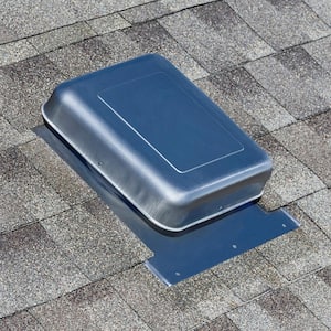 50 sq. in. Mill NFA Aluminum Square-Top Round Throat Roof Louver Static Vent (Carton of 12)