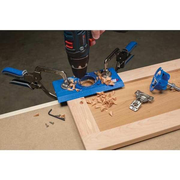Forstner Bit Wood Cutter Kits 35mm Concealed Hinge Jig Boring Hole Drill Guide 
