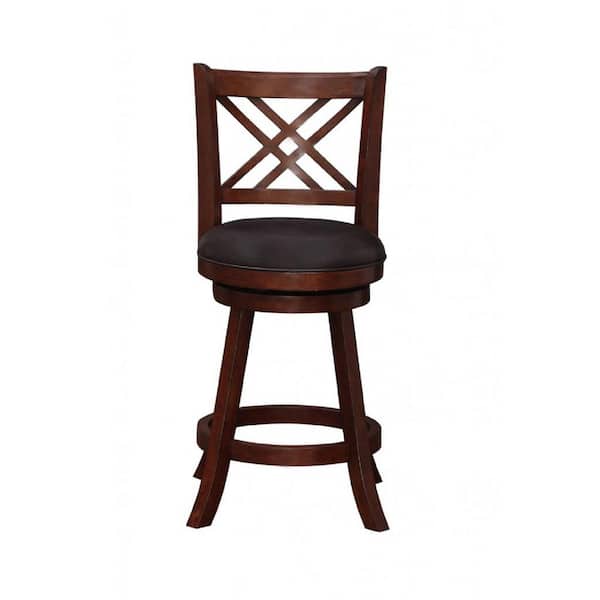 Boraam Porto 29 in. H Hazelnut Swivel Wood Bar Stool