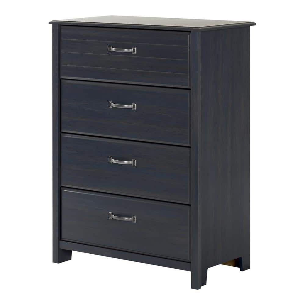 Blueberry Farmhouse 4-Drawer Chest with Soft Close