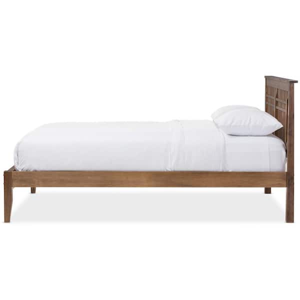 Loafey Medium Brown King Platform Bed