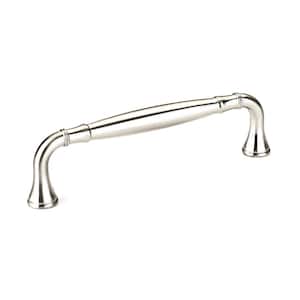 Candiac Collection 5 1/16 in. (128 mm) Brushed Nickel Traditional Curved Cabinet Bar Pull