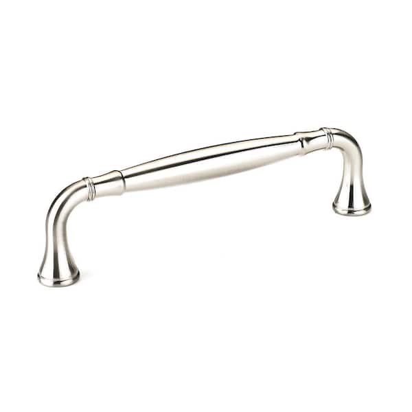 Richelieu Hardware Candiac Collection 5 1/16 in. (128 mm) Brushed Nickel Traditional Curved Cabinet Bar Pull