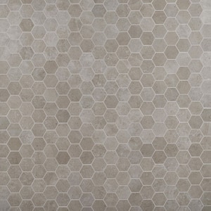 Iris Hex Tortora 11.22 in. x 13.18 in. Matte Porcelain Floor and Wall Mosaic Tile (0.82 sq. ft./Each)