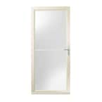 36 in. x 80 in. 3000 Series Almond Right-Hand Self-Storing Easy Install Aluminum Storm Door with Nickel Hardware