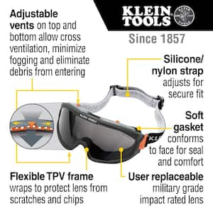 Safety Goggles, Gray Lens