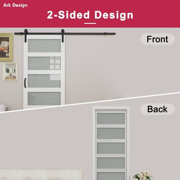 ark.com ARK DESIGN 36 in. x 84 in. 5-Equal Lites with Frosted Glass