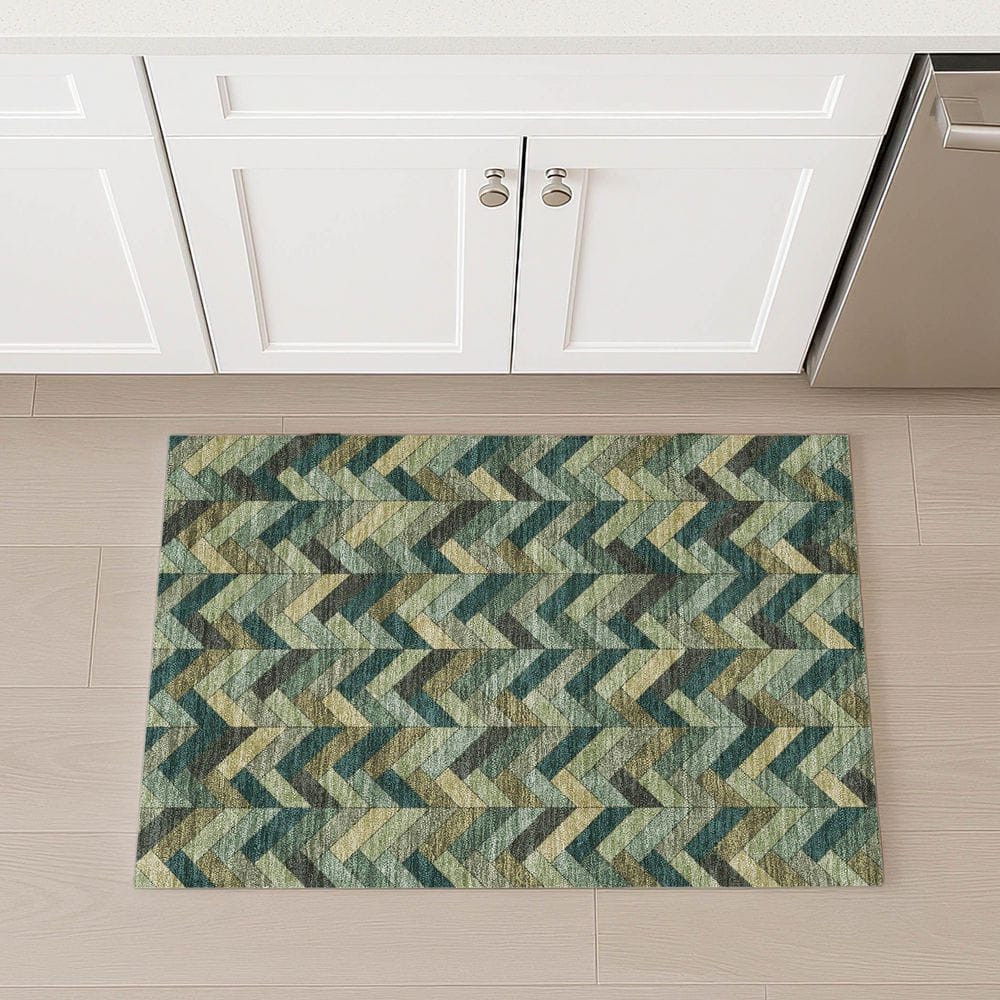 Chantille Machine Washable Indoor/Outdoor Abstract ACN2296 Green 2 ft. x 3 ft. Accent Rug price history on PriceWatchPro