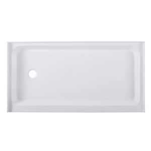 Voltaire 32 in. x 60 in. Acrylic, Single-Threshold, Left-Hand Drain, Shower Base in White