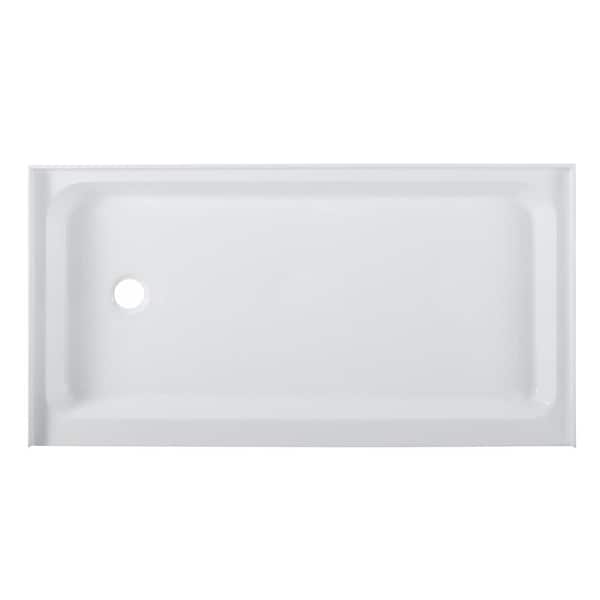 Swiss Madison Voltaire 32 in. x 60 in. Acrylic, Single-Threshold, Left-Hand Drain, Shower Base in White