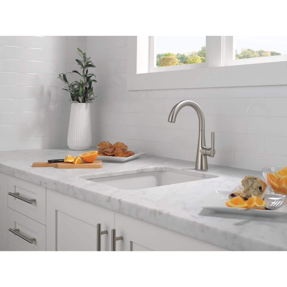 SpotShield Stainless Steel Single Handle Bar Prep Faucet