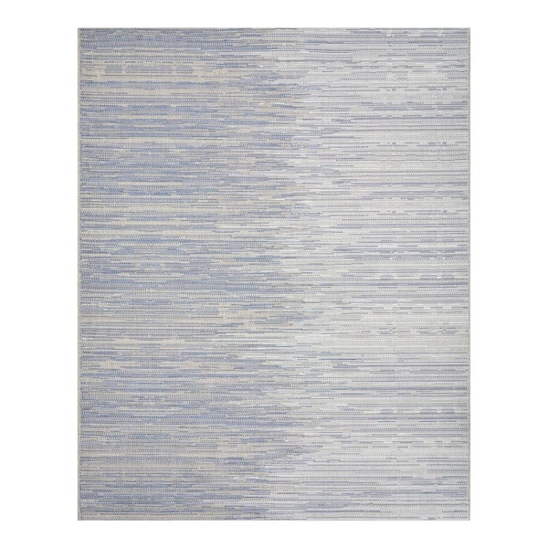 Windermere Blue 7 ft. x 9 ft. Abstract Indoor/Outdoor Area Rug