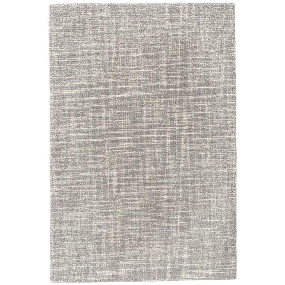Crosshatch Hand Micro Hooked Wool Dove Grey 4 ft. x 6 ft. Indoor Area Rug price history on PriceWatchPro