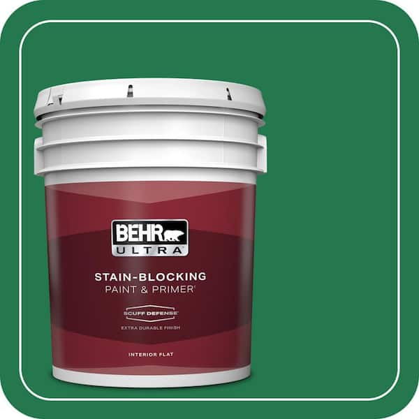 BEHR ULTRA 5 gal. #460B-7 Pine Grove Extra Durable Flat Interior Paint & Primer