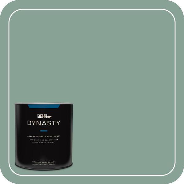 BEHR DYNASTY 1 qt. #T16-12 Modern Mint Satin Enamel Interior Stain-Blocking Paint and Primer