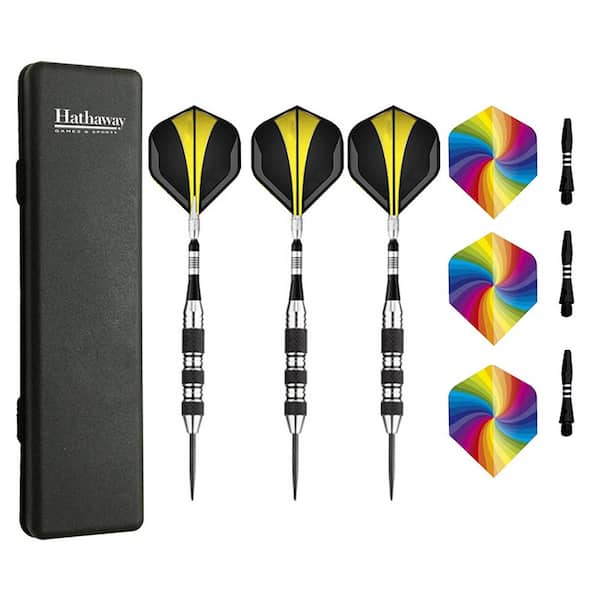 NEON YELLOW Soft Tip Darts Accessory Kit flights tips shafts dart tool  SHIP 