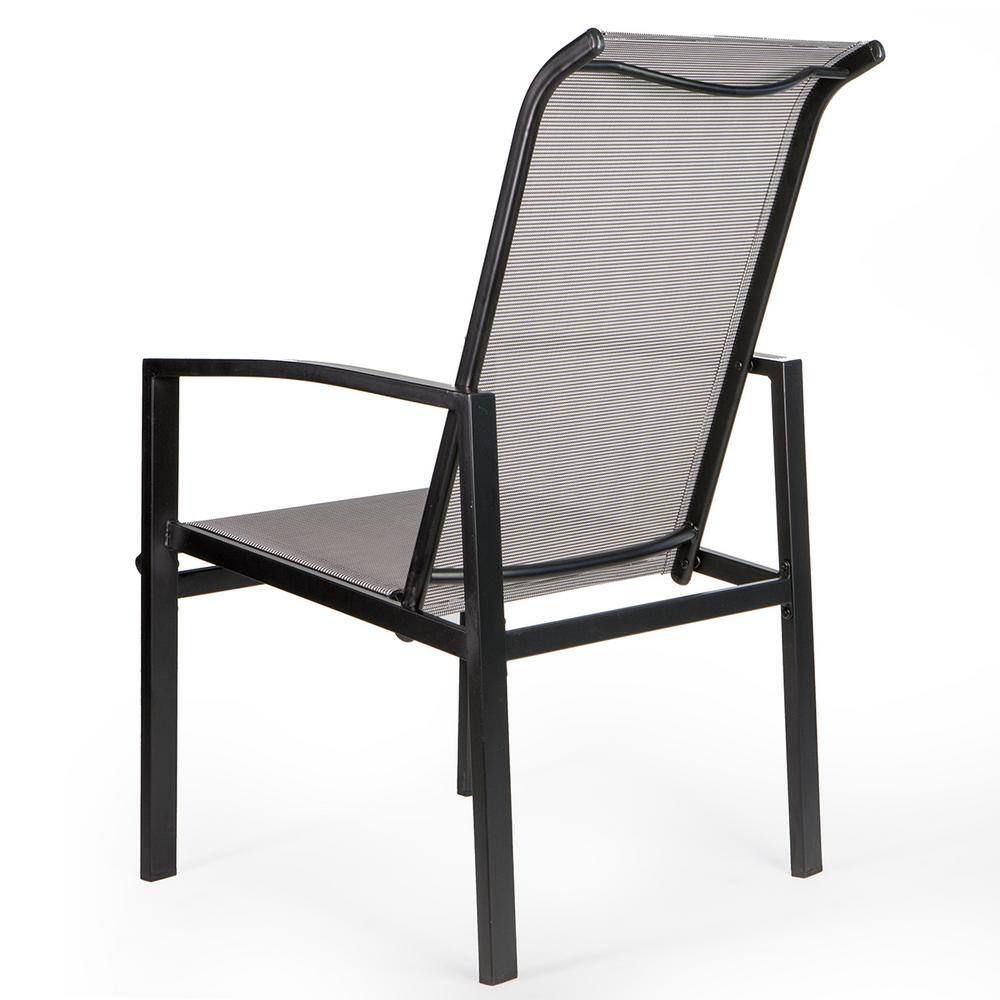 Vienna Gray 5-Piece Outdoor Patio Dining Set with Mesh Chairs