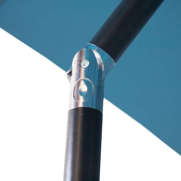 Gadsby 11 ft. Steel Market Tilt Patio Umbrella in Blue With Carrying Bag